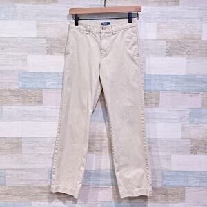 POLO Ralph Lauren Flat Front Chino Pants Beige Cotton Casual Youth Boys 12